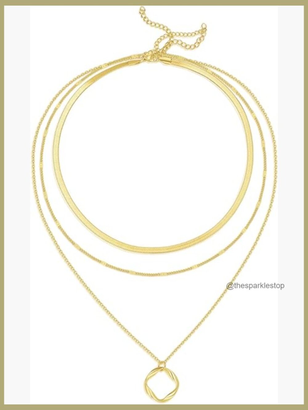 Gold Layered Necklace Set 14K Gold Plated Snake Rope Chain Choker